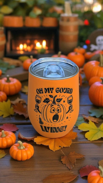 Halloween Wine Tumbler - Oh My Gourd! Wine!