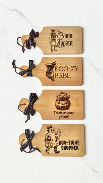 Mini Charcuterie Board Set (4) – Spooky Halloween Edition